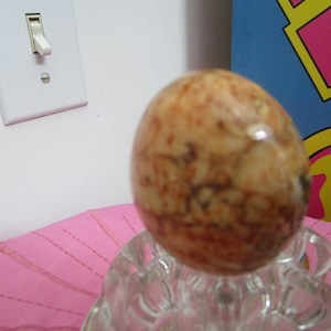 Beautiful Vintage Alabaster Stone Marble Egg