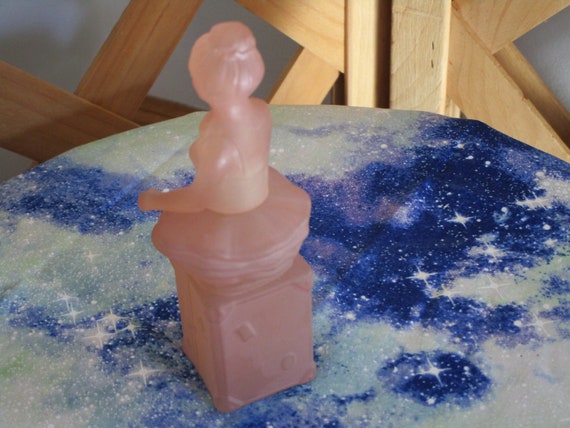 Avon Figural Ballerina Pink Frosted Glass/Plastic… - image 2