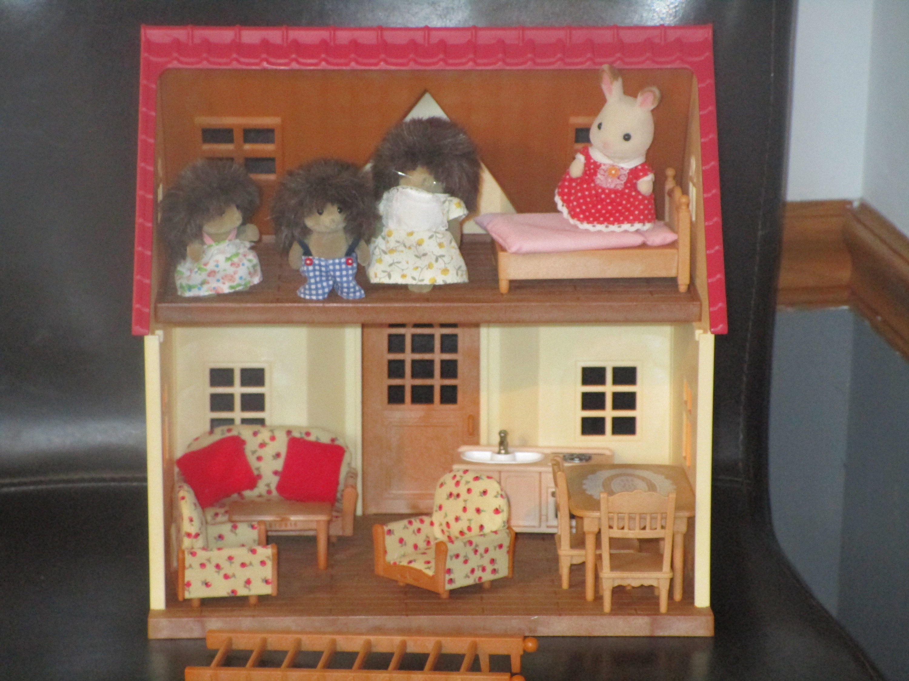 Sylvanian Families vintage figurines 3 hérissons BRAMBLE années 80 90  hedgehog