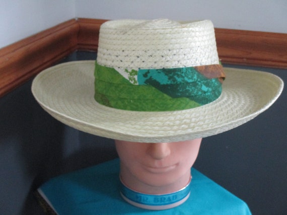 Men's Derby Cap Co  Dri-N-Cool White Hat Straw Lo… - image 2