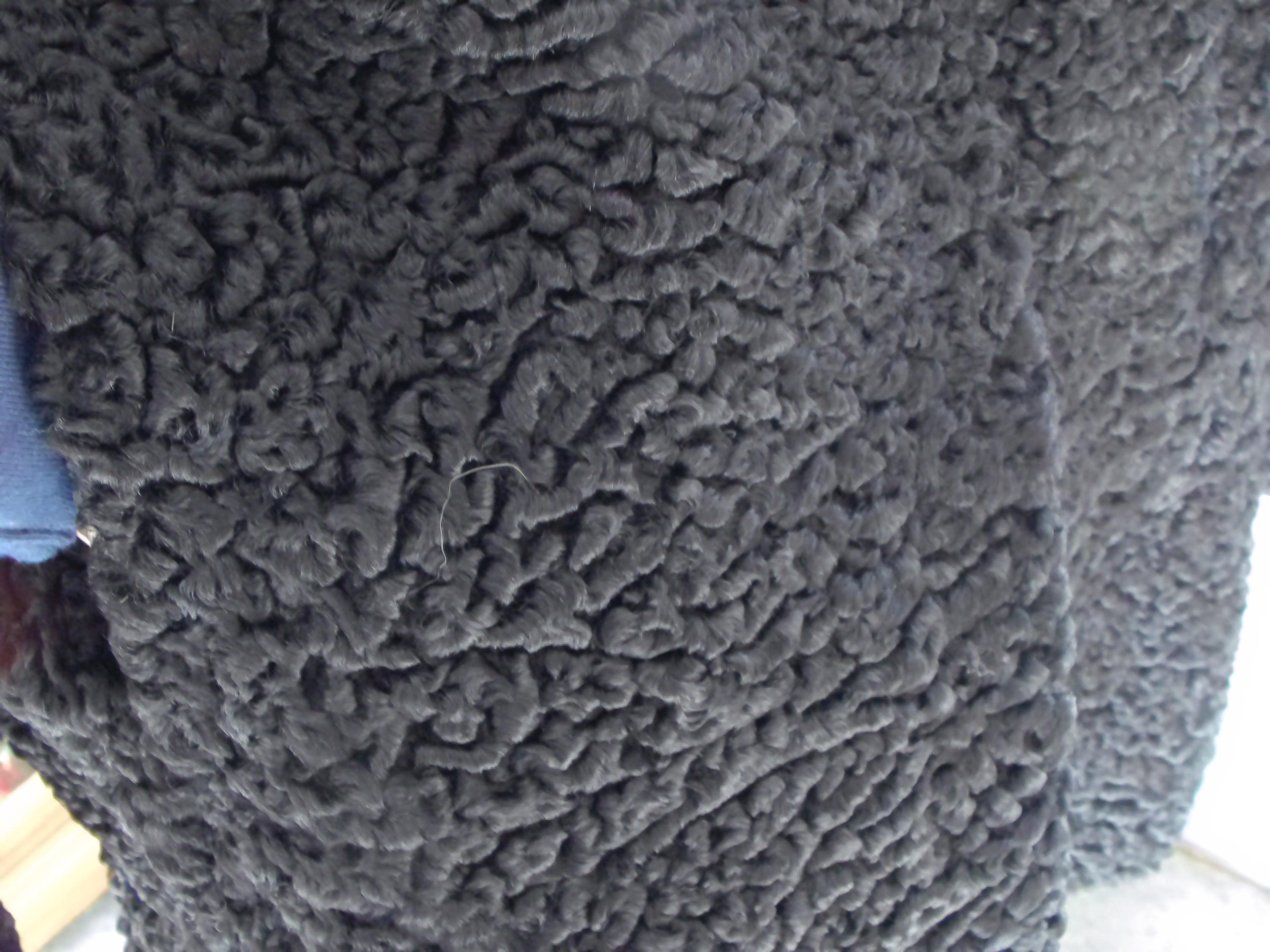 Black Persian Curly Lamb With Mink Collar 1960's Ferdinand & Roth ...