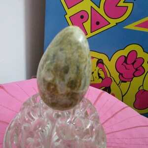 Unique Shape Vintage Alabaster Stone Marble Egg Sweet