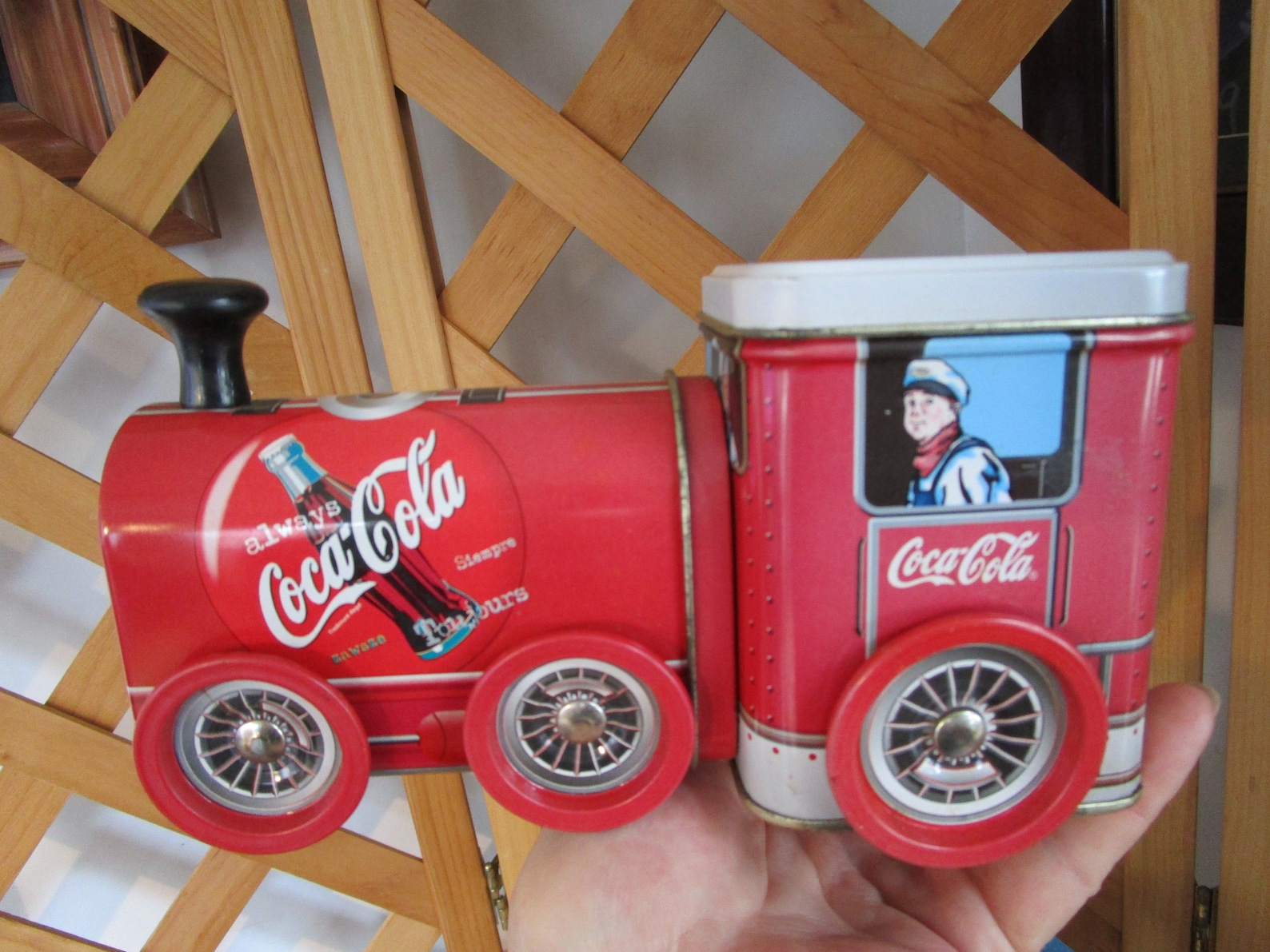 Coca Cola Train Collection Vintage Coca Cola Collectible Locomotive Tin Storage Train Moving ...