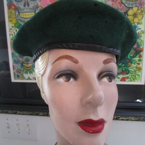 German Green  Beret Military Wool Hat Cap Army Infantry Bamberger Mutzen