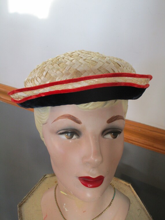 Agnes Original Inc. California Red Blue & Straw Hat True 