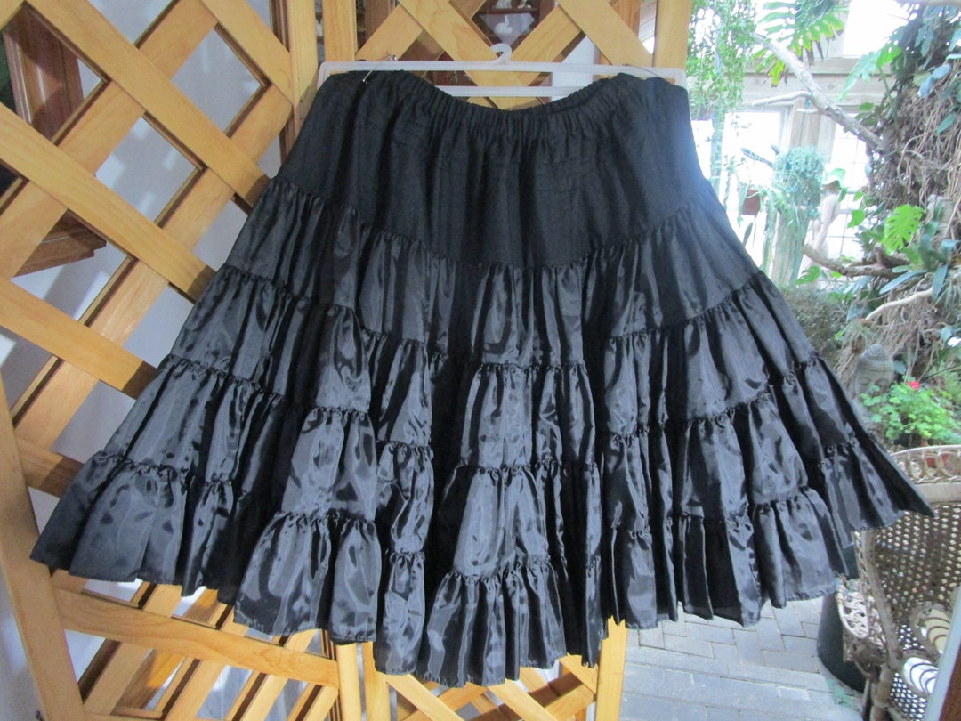 Beautiful Black Squareup Full Circle Skirt Square Dance Etsy