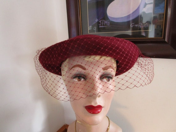 Vintage Wool Women's Fancy Hat Lancaster USA Manr… - image 5