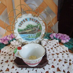Souvenir Cedar Point Amusement Park Teacup & Saucer Japan Vintage ...