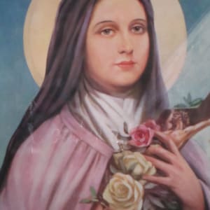 Antique Litho Print St. Therese of Lisieux Framed