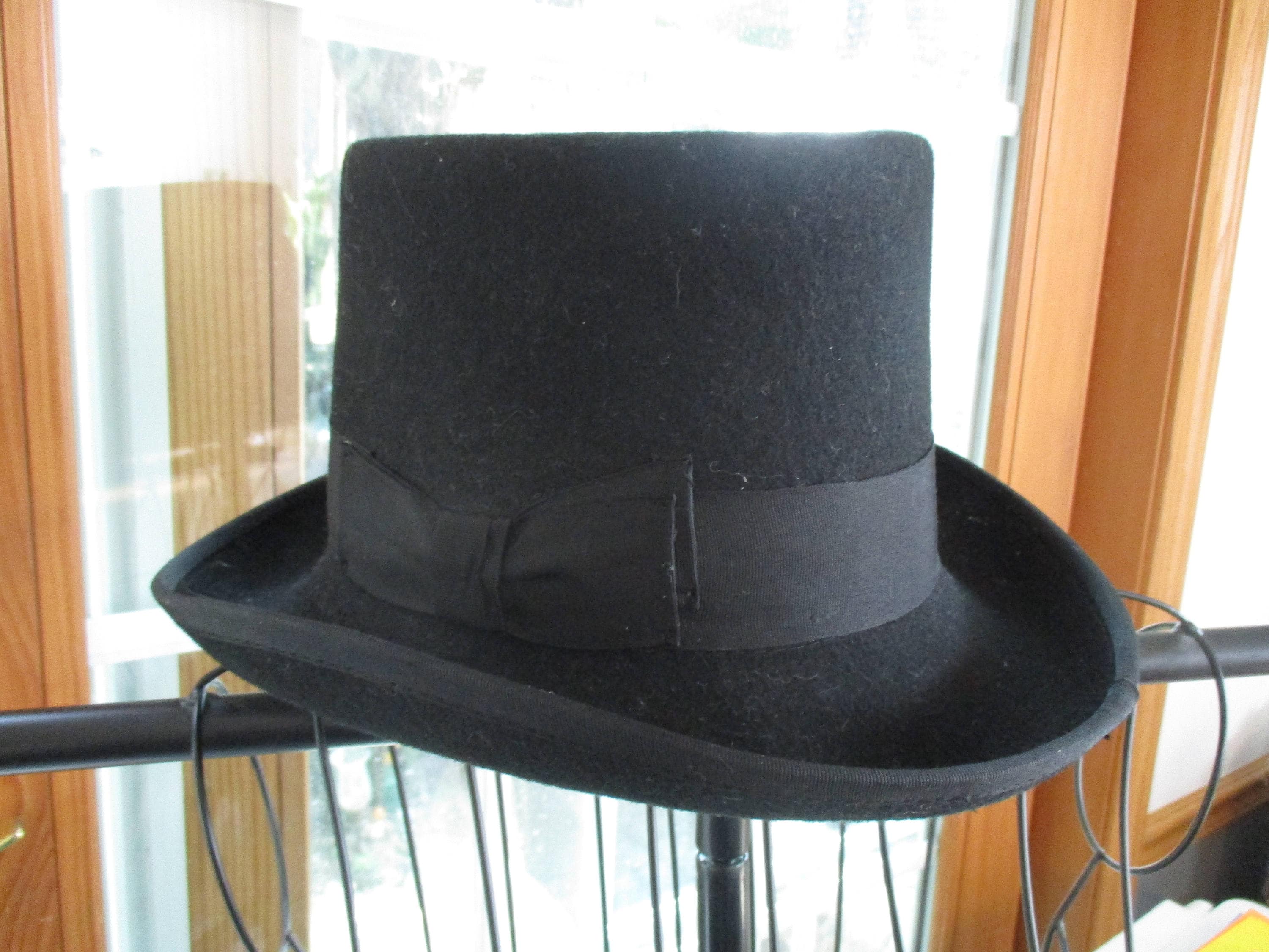 Wool Topper Vintage Black Dress Hat