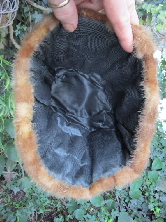 60's Fur Cloche Hat Winter  Real Fur Hat Clean - image 2