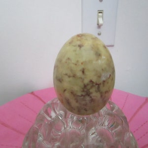 Vintage  Alabaster Stone Marble Rare Multicolor  Egg
