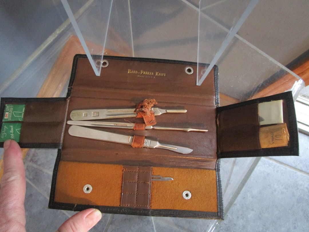 Vintage Bardparker Surgical Knife Set Medical With Original Leather