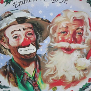 1995 Emmett Kelly Jr Decorative Clown Santa Claus Tin