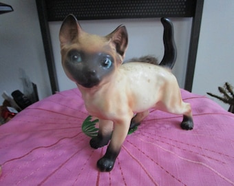 Vintage Lefton Japan Siamese Cat Figurine, H6531