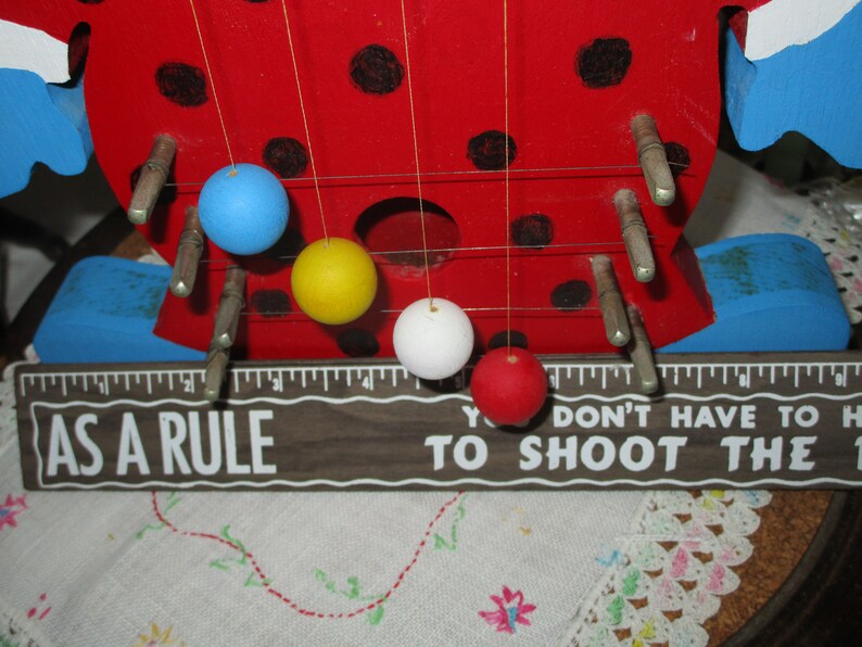 Vintage Wood Musical Bouncing Balls Clown Wall / Table Art - Etsy