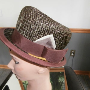 Womens Hat- 1960&#39;s Sally Victor Original Hat /Box Arbaugh&#39;s of Lansing Michigan