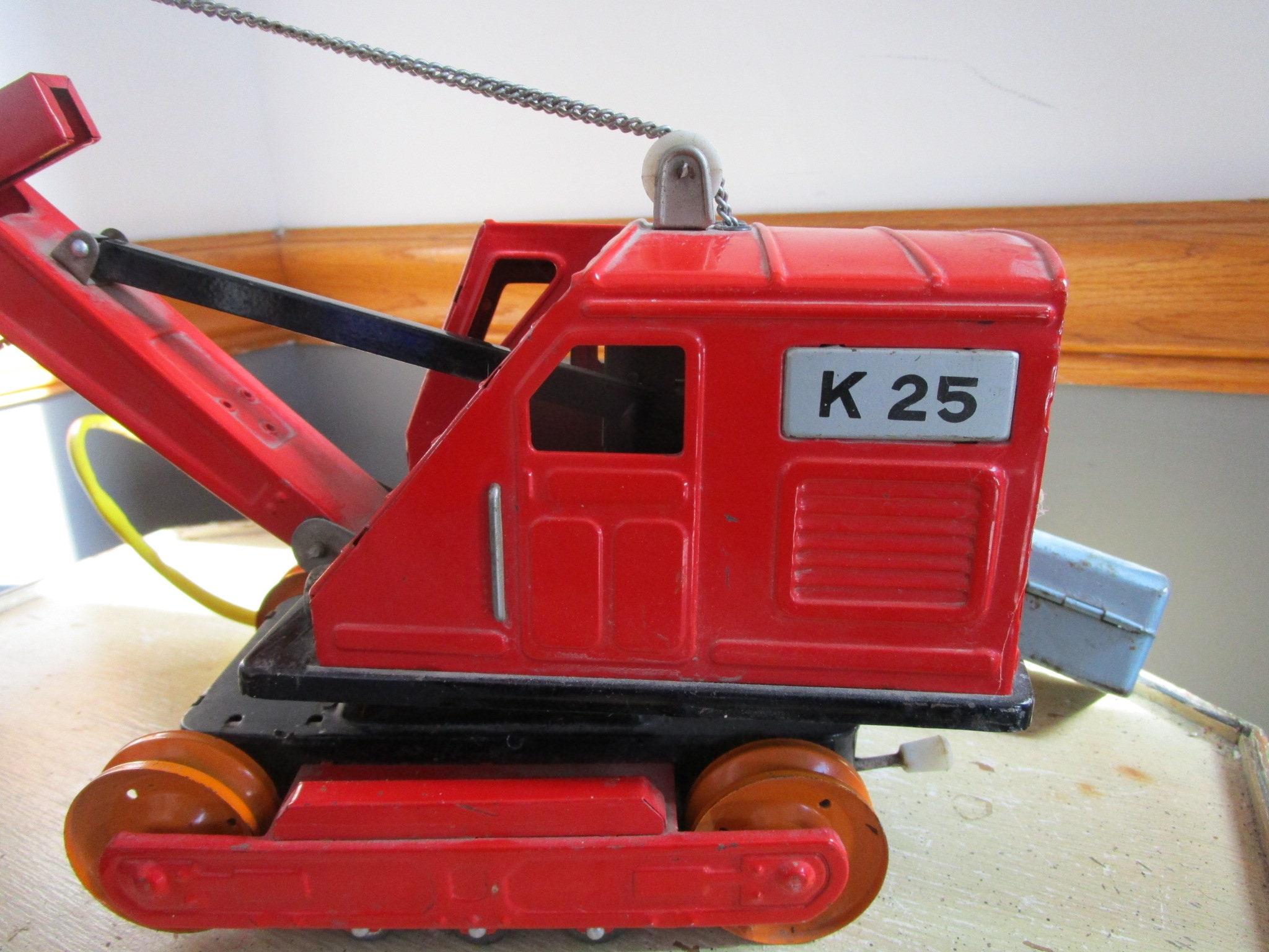 [廃盤希少] Menatone HOWIE 7knob 1960's Alps K-25 Tracked Power Shovel Crane Vintage Tin Toy Japan