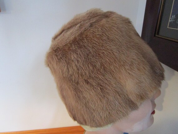60's Fur Cloche Hat Winter  Real Fur Hat Clean - image 6