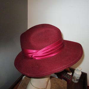 Vintage Womens Geo.Bollman Doeskin Felt 100% Wool Fedora