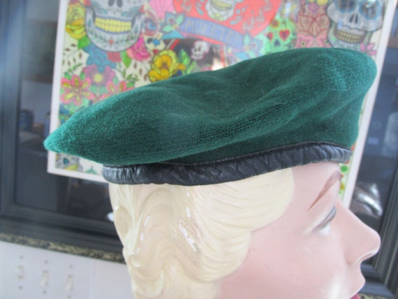 German Green  Beret Military Wool Hat Cap Army In… - image 6