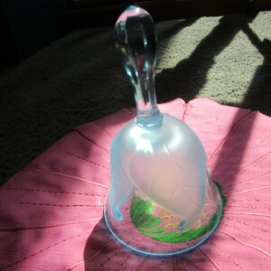 Blue Tulip Leaf Glass Vintage Bell Viking Glass?