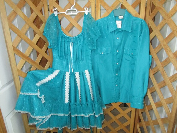 His \u0026 Hers Aqua Blue Western Country 