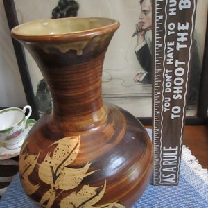 Earth Tones  1972  Signed B.Welsh Pacific Stoneware Pottery Vase
