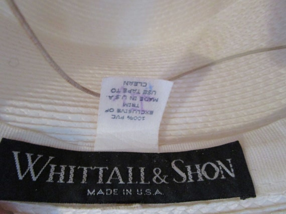 Whittall & Shon Designer Hat White with Gold Trim… - image 7