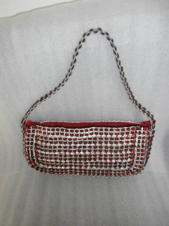 Purse ~ Recycled Pop top / Soda Top Purse Silver ~