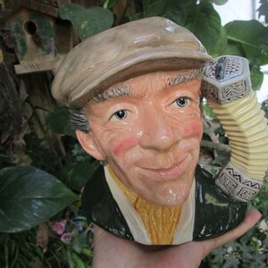 Royal Doulton &quot; The Busker &quot; Head bust Large Pitcher Characters Jug