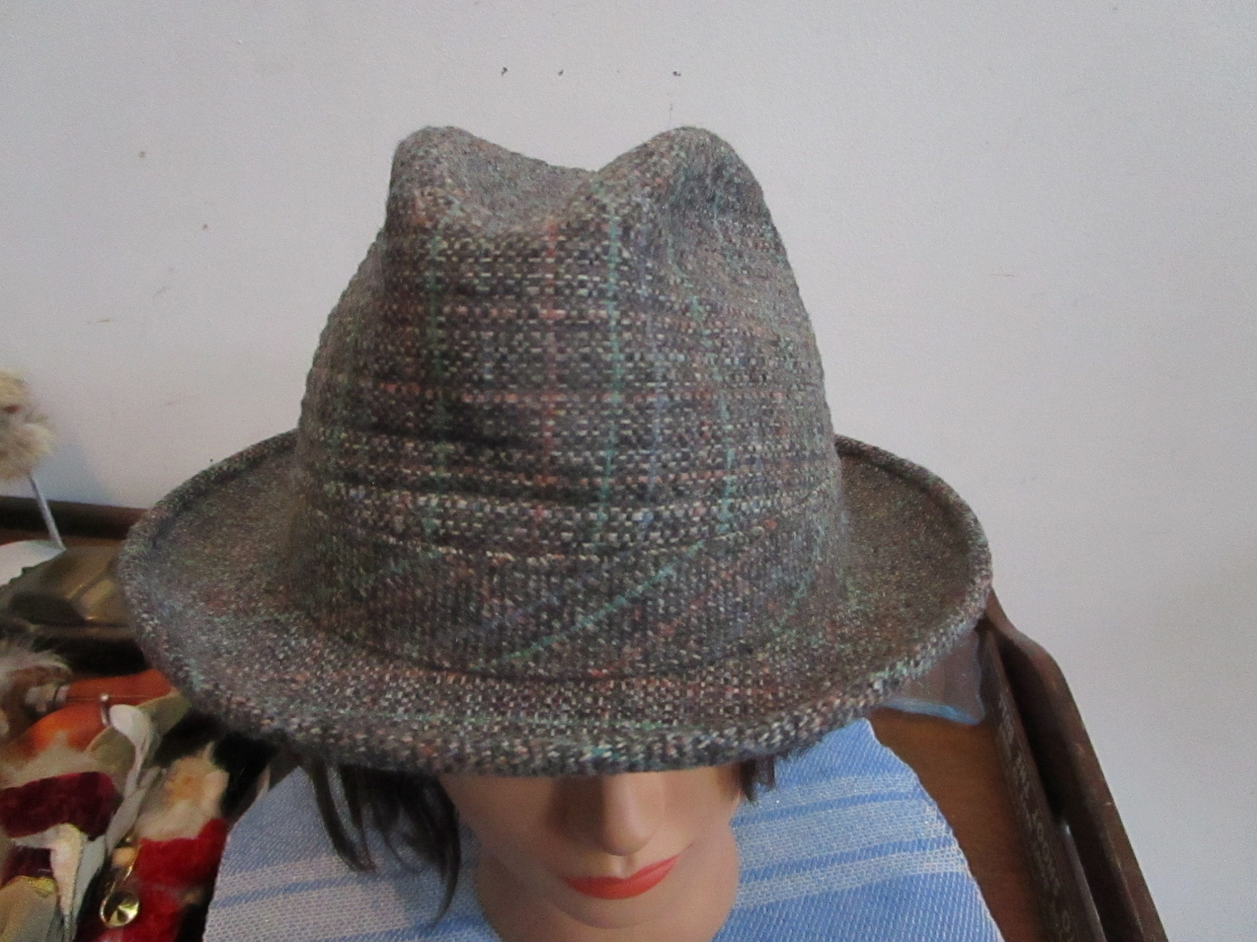 Vintage Art Deco Red TN Lee Neuman wool hat Union Made 1950’s STUNNING!! Wool Hat Union Made - Etsy main image 3