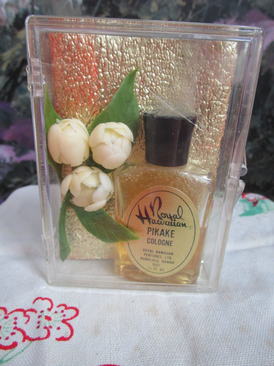 Vintage Royal Hawaiian Pikake Cologne in Original Box With Flowers Used ...