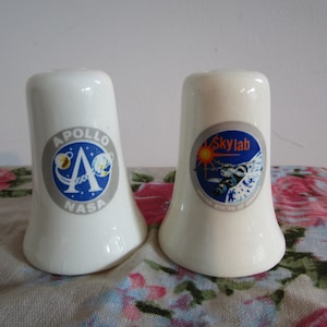 Vintage Apollo NASA   Sky Lab Salt & Pepper Shakers