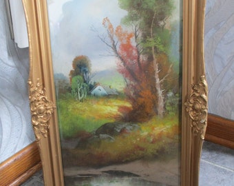 William Henry Chandler(1854-1928) Art  Signed Gold Ornate Framed with Glass