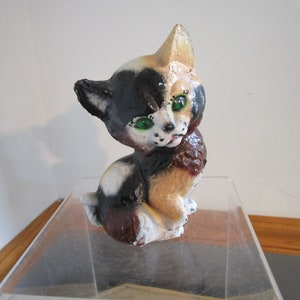 Tuff Little Girl Calico Kitten Solid Cement Door Stop