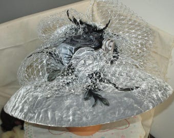 Elegant Gray Wide-brim Wool Hat – Accessories – Size S-M  display picture 1