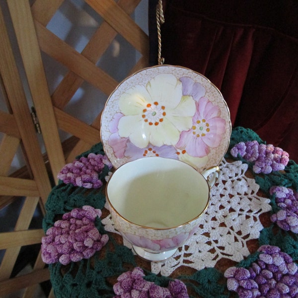 Plant Tuscan China Teacup and Saucer Made in England
