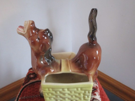 Vintage Donkey Mule Ceramic Dresser Caddy Organiz… - image 4