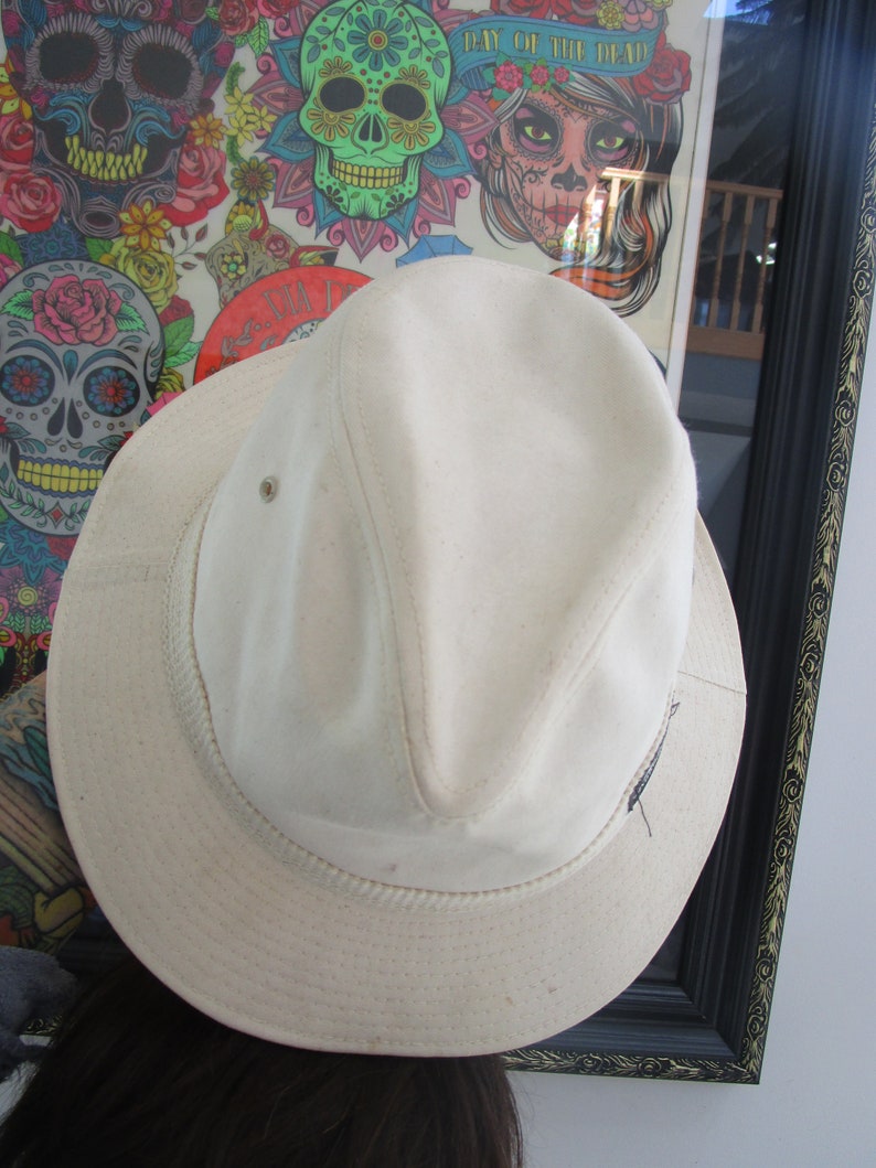 Men/'s Original Panama Jack Ivory Vacation Hat Canvas Fedora Medium