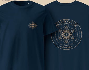 Metatron's Cube T-shirt | Spiritual and Protective Symbol from Sacred Geometry | 100% Organic Cotton