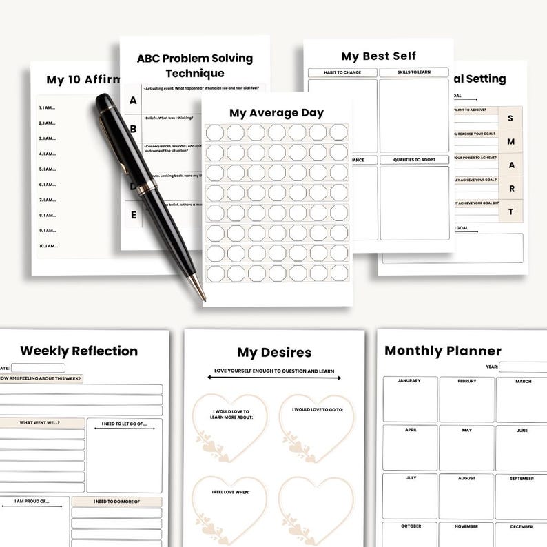 2025 Vision Board Planner | Printable Goal Setting & Manifestation ...