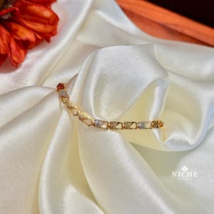 Gold Nugget Bracelet,Rhodium Plated Gold bracelet, High Quality Bracelet, Vintage Gold Bracelet, Modern Minimalist Gift For Her