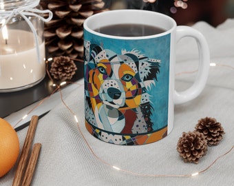 Australian Shepherd Mug, Awesome Aussie, Best Gifts for Australian Shepherd Lovers, Great Gifts for Dog Lovers - Ceramic Mug 11oz