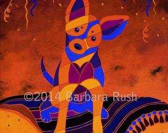 Party Fiesta Chihuahua Art on Canvas