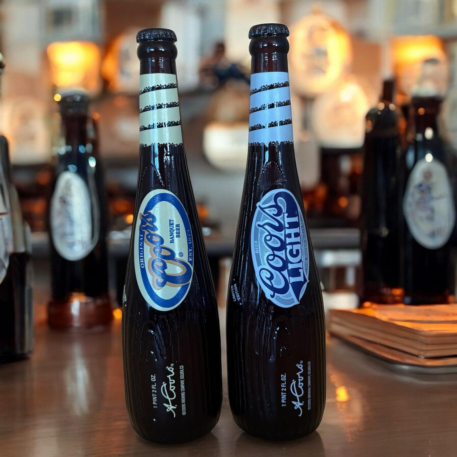 Set of 2 Vintage Coors Limited Edition Glass Bottles – Banquet