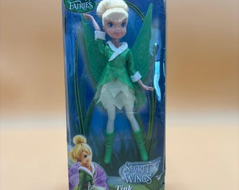 Rare Disney Fairies Tinker Bell Secret Wings 9&quot; Doll - 2012 - New in Box