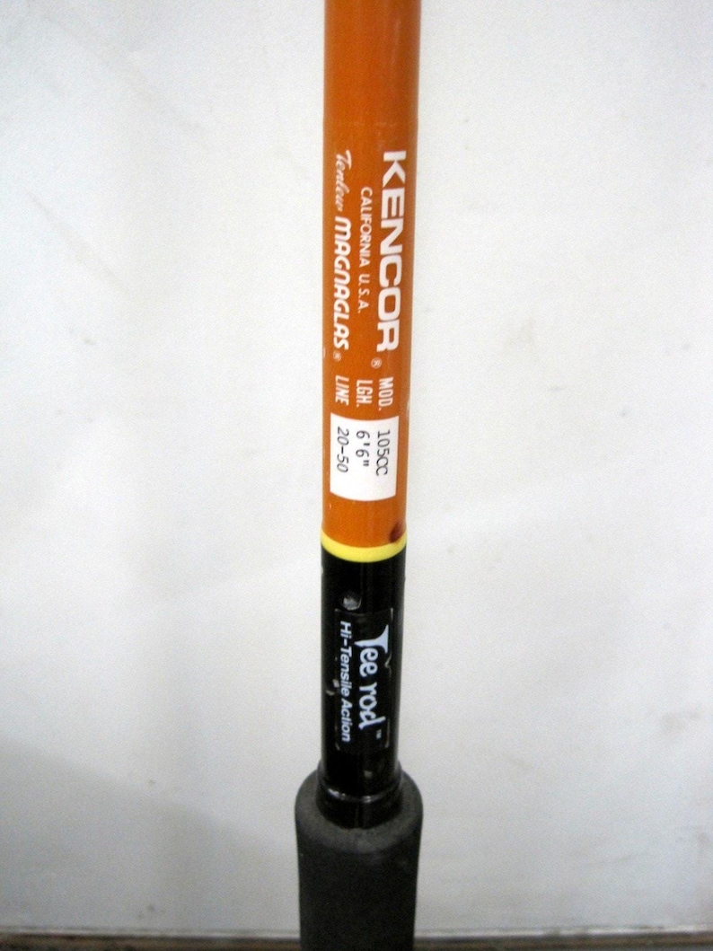 Kencor 105CC 6’6” 20-50Lb Tee Rod Tenlew Magnaglas Fishing Rod Made In USA zdjęcie 2
