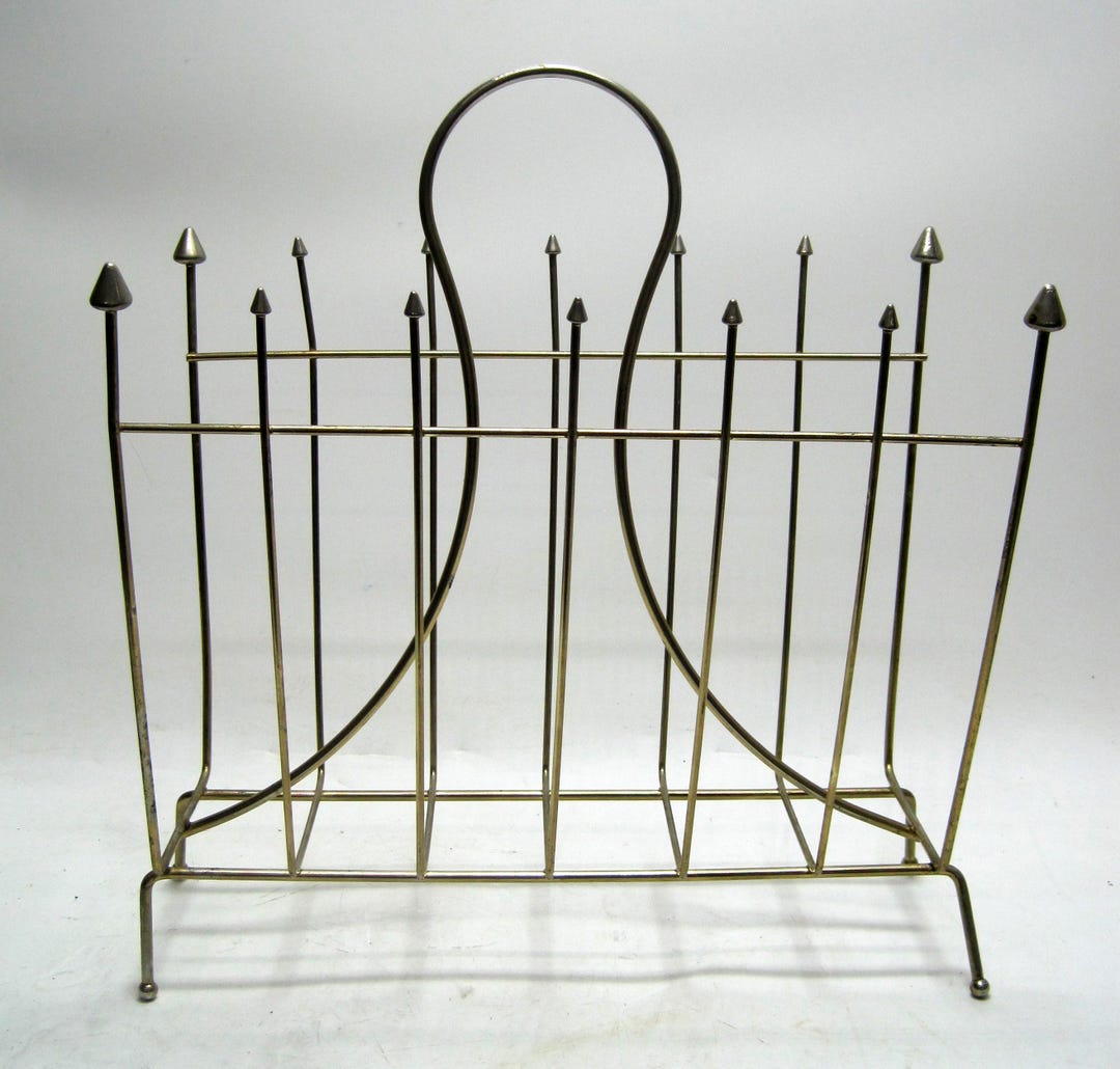 Show Rack Mcm Design Vintage Mid Century Modern Metal Magazine Rack MCM Retro - Etsy