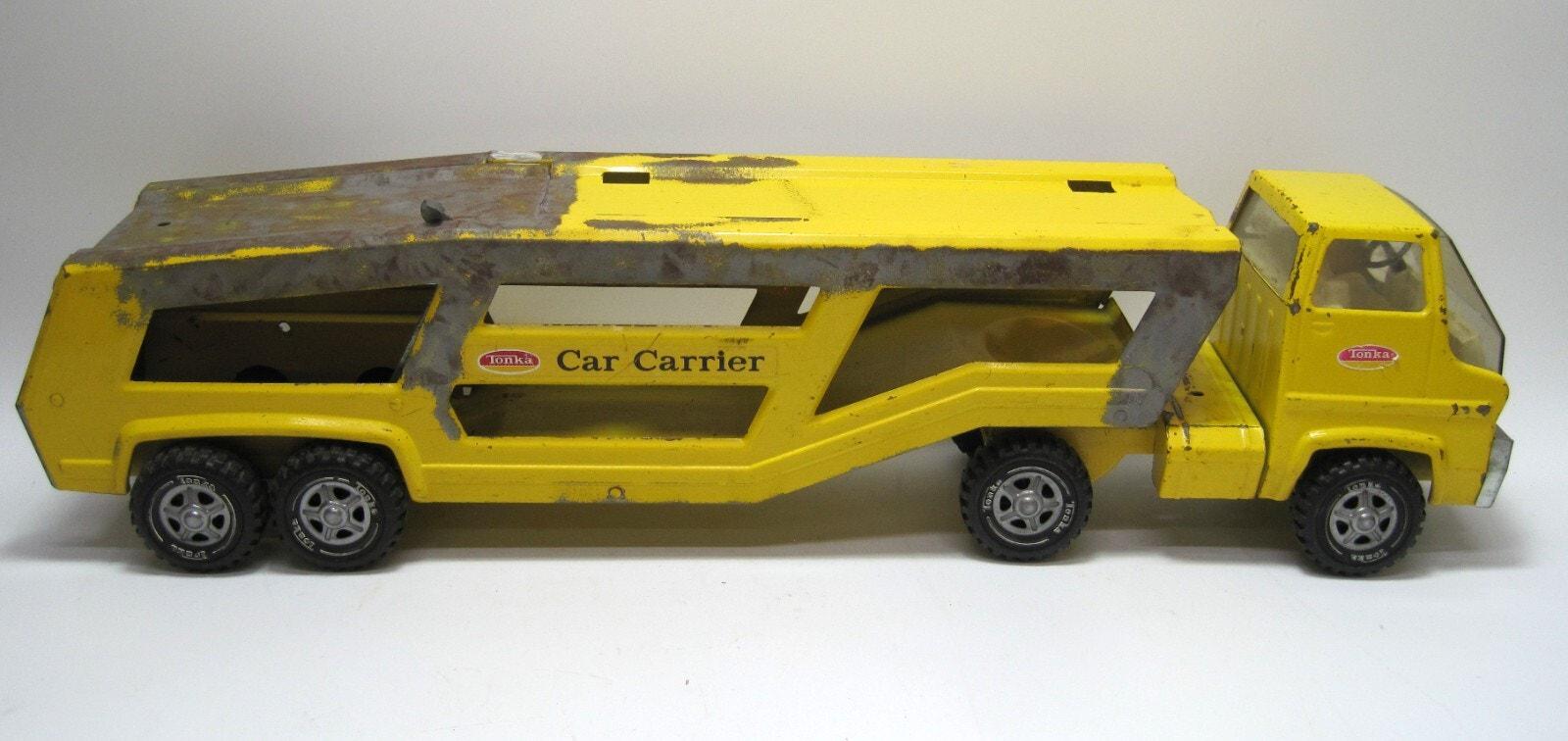 Vtg 1970s Tonka Car Carrier Transport Gas Turbine Auto Hauler